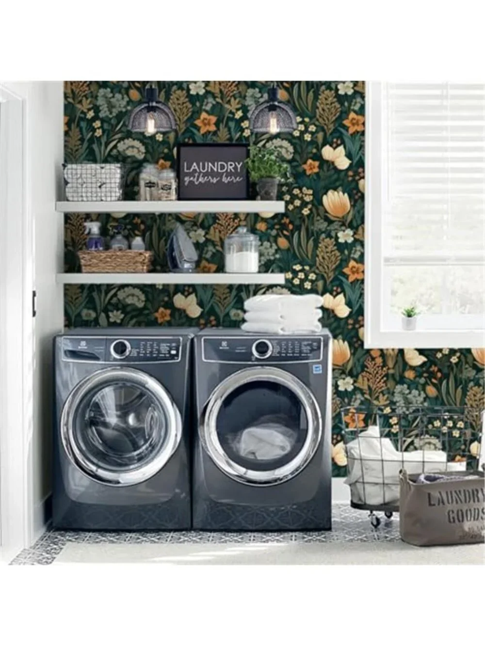 Dark Floral Peel Stick Wallpaper Vintage Vinyl Removable Contact Paper Decor